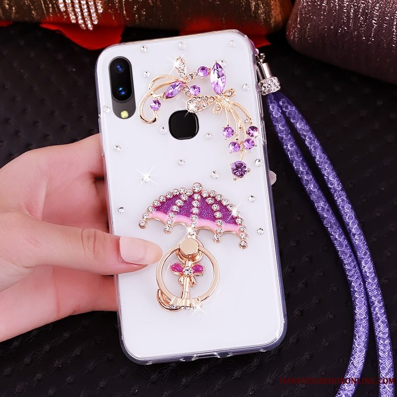 Etui Huawei P20 Lite Strass Telefonungdom, Cover Huawei P20 Lite Blød Lilla