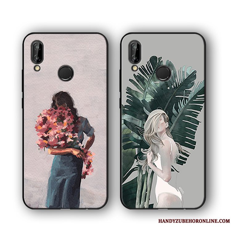 Etui Huawei P20 Lite Tasker Grøn Kunst, Cover Huawei P20 Lite Beskyttelse Telefonsort