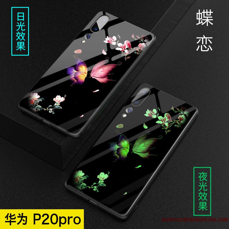 Sympatisere Hong Kong Robe Etui Huawei P20 Pro Beskyttelse Elskeren Spejl, Cover Huawei P20 Pro Tasker  Frisk Sort Tilbud