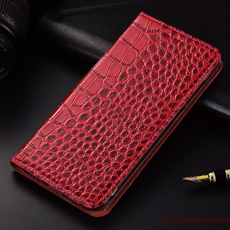 Etui Huawei P20 Pro Blød Rød Telefon, Cover Huawei P20 Pro Læder Krokodille