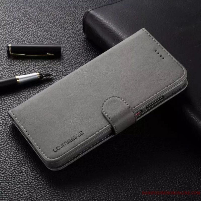 Etui Huawei P20 Pro Folio Anti-fald Grå, Cover Huawei P20 Pro Læder Telefon