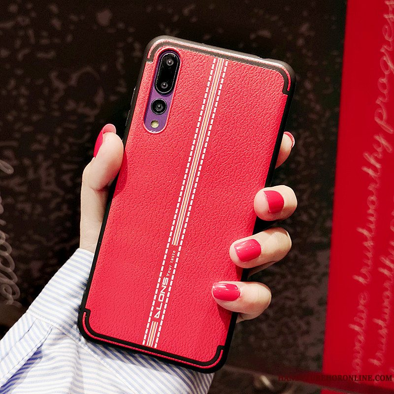 Etui Huawei P20 Pro Tasker Mønster Trend, Cover Huawei P20 Pro Blød Telefonrød