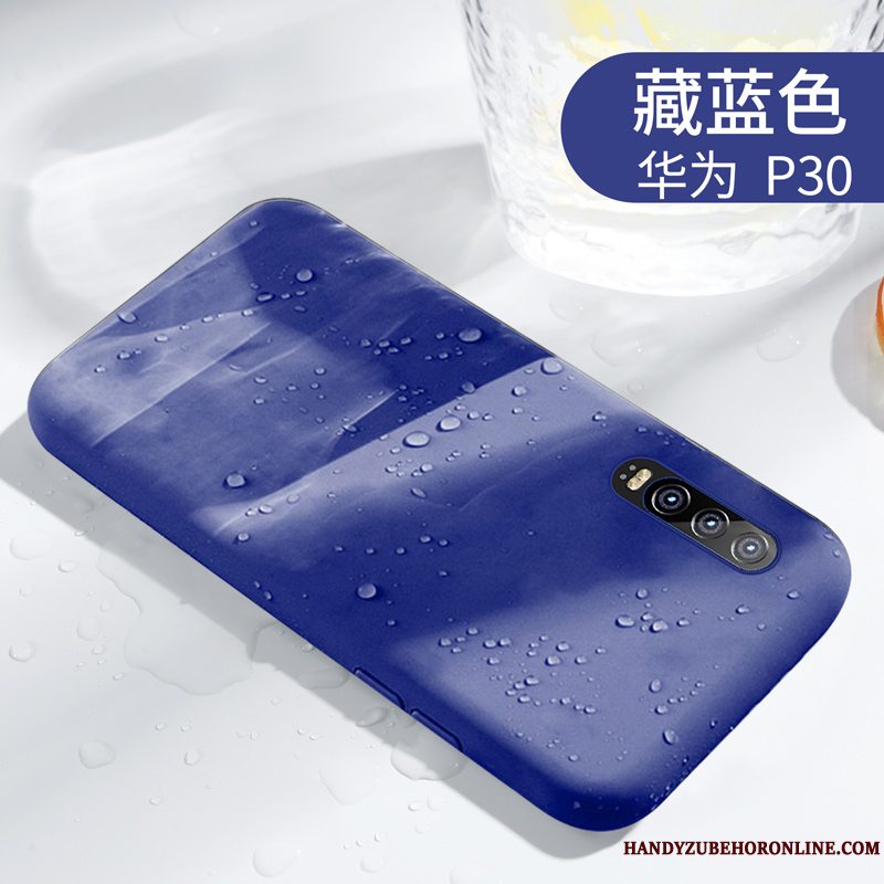Etui Huawei P30 Beskyttelse Solid Farve Anti-fald, Cover Huawei P30 Tasker Tynd Telefon