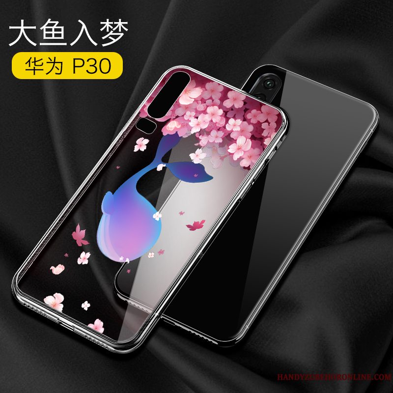 Etui Huawei P30 Kreativ Af Personlighed Lyserød, Cover Huawei P30 Simple Tynd