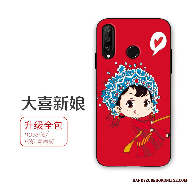 Etui Huawei P30 Lite Blød Telefonægteskab, Cover Huawei P30 Lite Rød