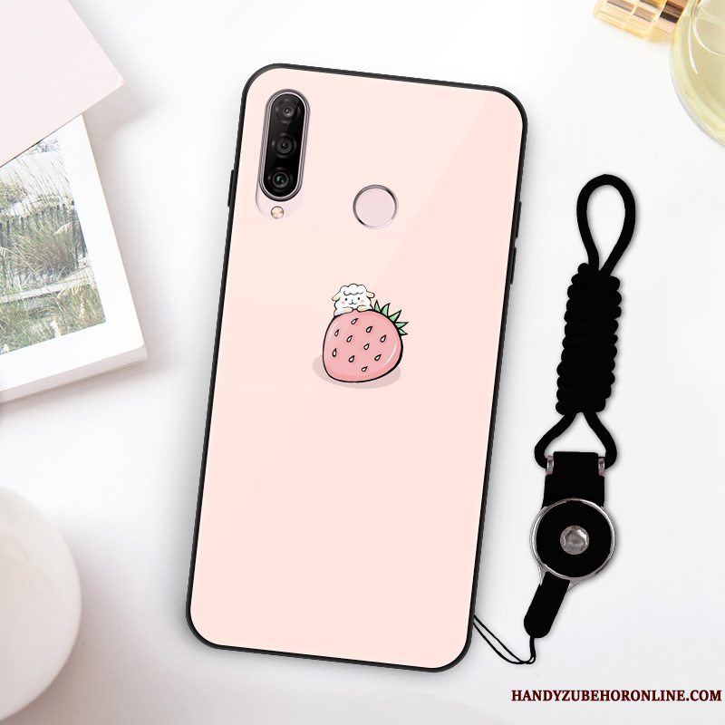 Etui Huawei P30 Lite Tasker High End Frisk, Cover Huawei P30 Lite Silikone Net Red Smuk