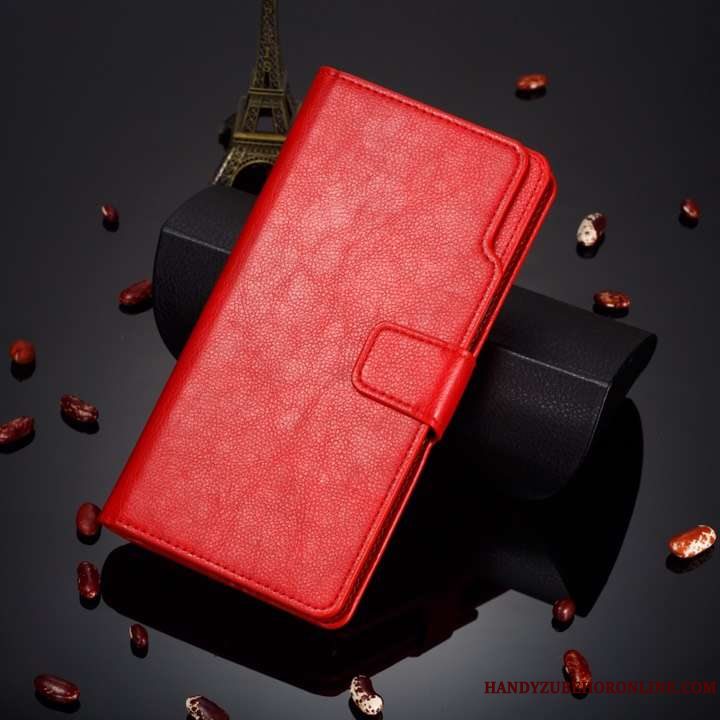 Etui Huawei P30 Pro Blød Simple Anti-fald, Cover Huawei P30 Pro Folio Telefonrød