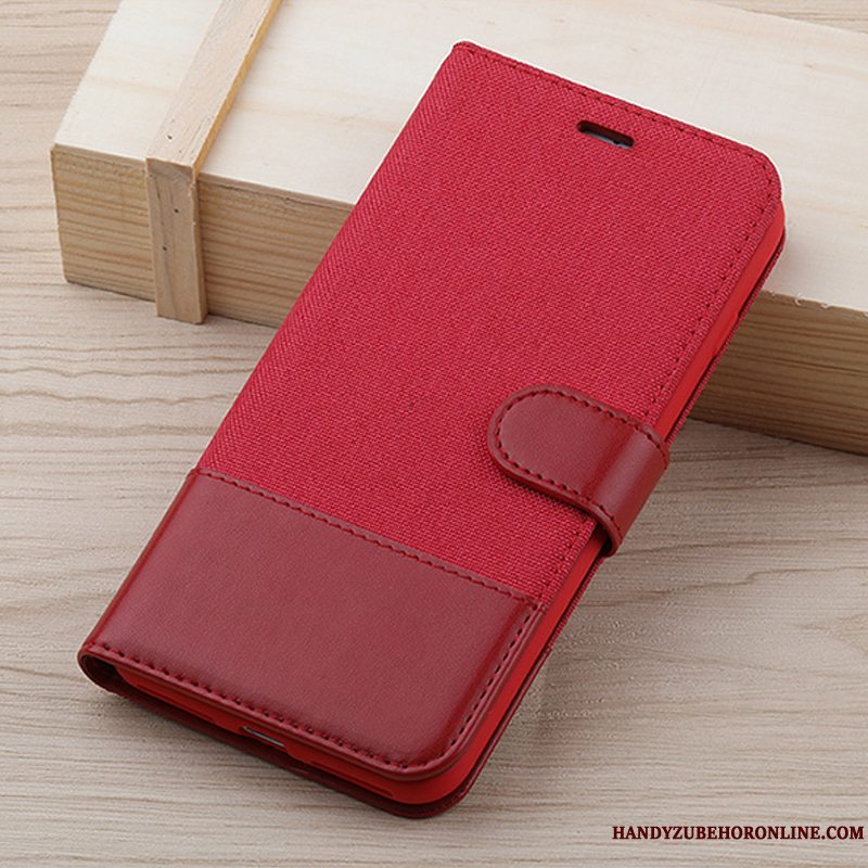 Etui Huawei P30 Pro Læder Anti-fald Rød, Cover Huawei P30 Pro Tasker Kort Telefon