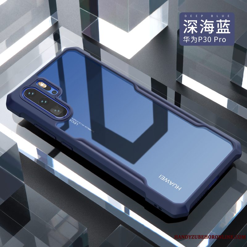 Etui Huawei P30 Pro Silikone Blå Tynd, Cover Huawei P30 Pro Tasker Trendy Gasbag