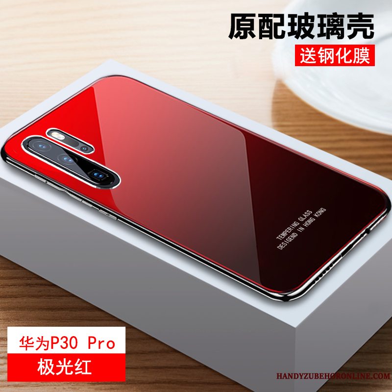 Etui Huawei P30 Pro Tasker Glas Telefon, Cover Huawei P30 Pro Beskyttelse Af Personlighed Trend