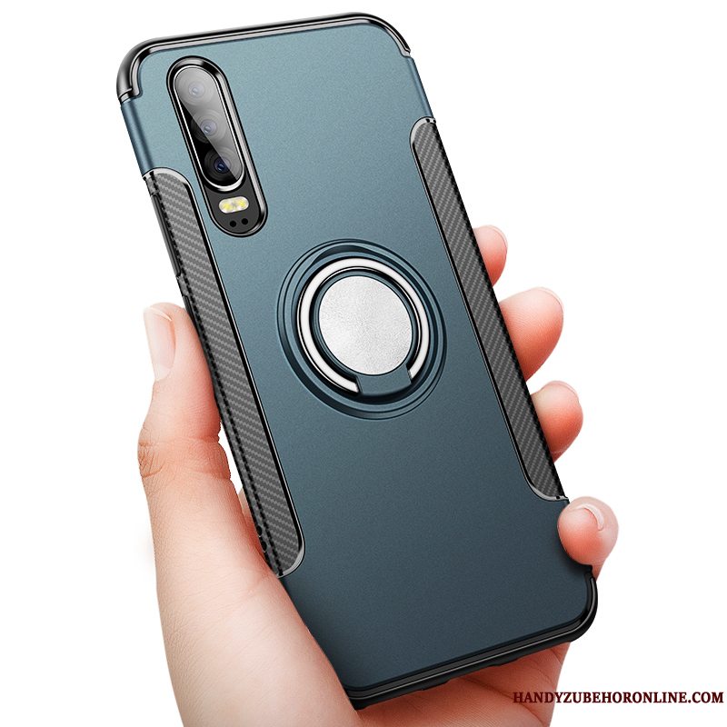 Etui Huawei P30 Silikone Telefonblå, Cover Huawei P30 Support Anti-fald Bil