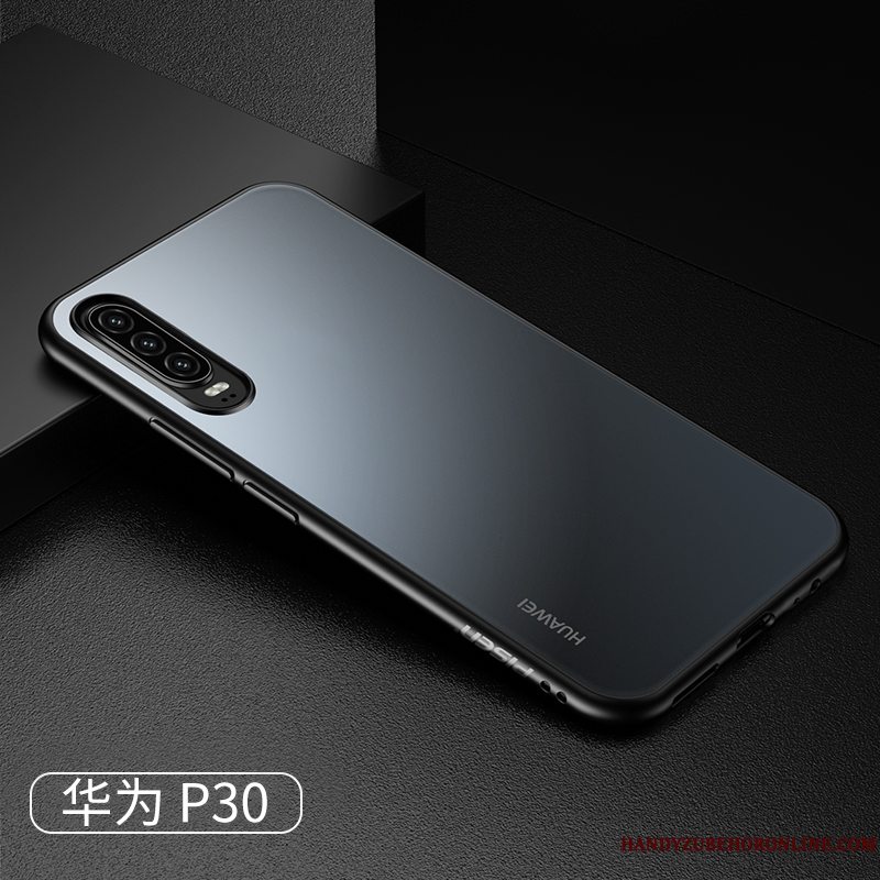 Etui Huawei P30 Tasker Mønster Sort, Cover Huawei P30 Silikone Anti-fald Nubuck