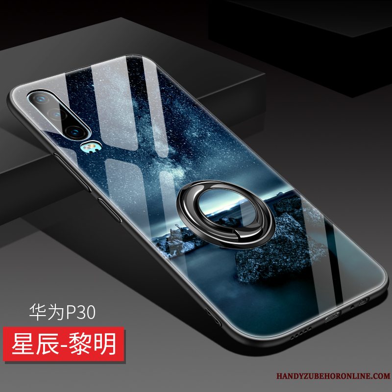 Etui Huawei P30 Tasker Telefonanti-fald, Cover Huawei P30 Silikone Ring Af Personlighed