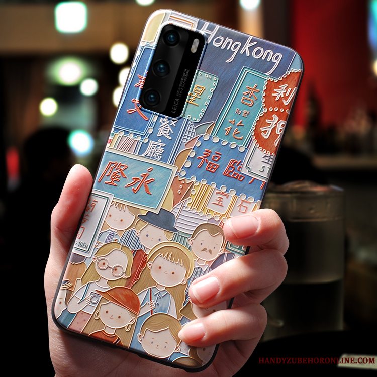 Etui Huawei P40 Kreativ Trendy Smuk, Cover Huawei P40 Silikone Telefonelskeren