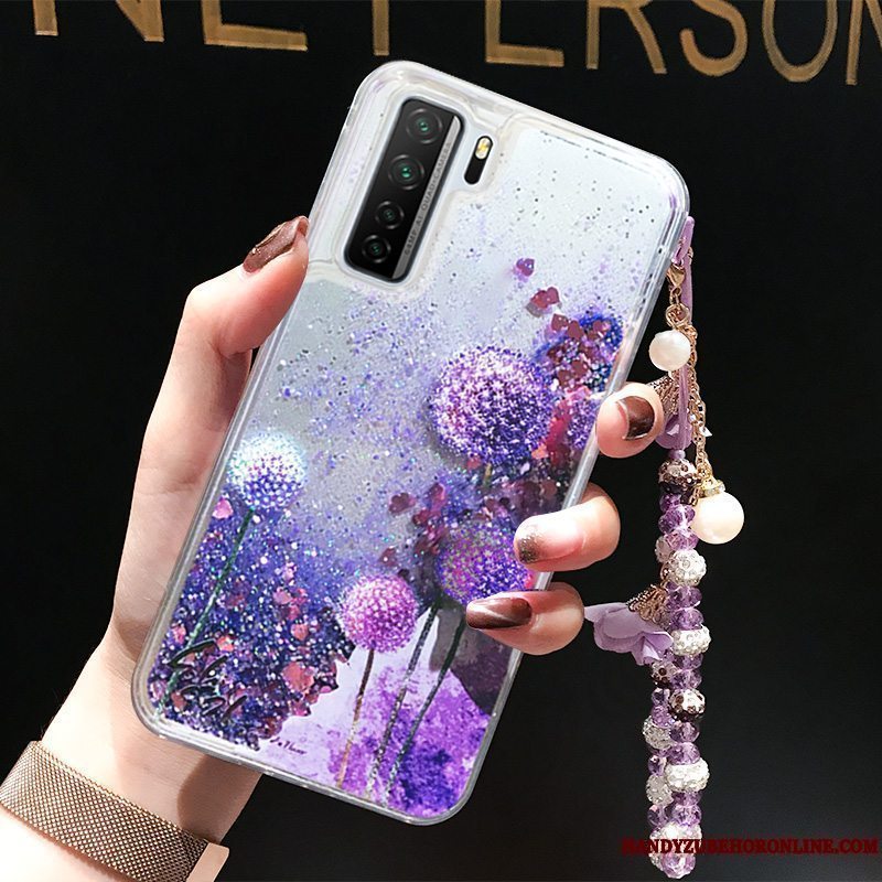 Etui Huawei P40 Lite 5g Silikone Flydende Quicksand, Cover Huawei P40 Lite 5g Lilla Telefon