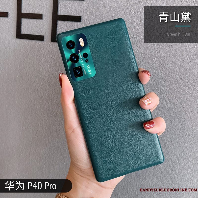 Etui Huawei P40 Pro Læder Ramme Ny, Cover Huawei P40 Pro Tasker Tynd Telefon