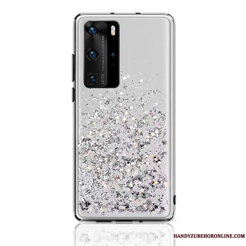 Etui Huawei P40 Pro Tasker Telefonanti-fald, Cover Huawei P40 Pro Blød Gennemsigtig Gasbag