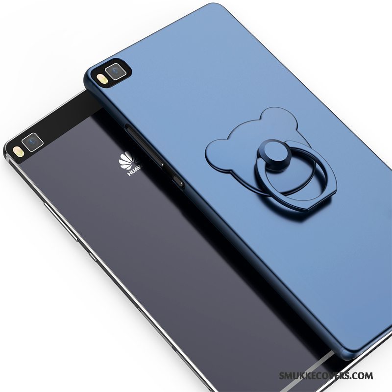 Etui Huawei P8 Lite Nubuck Høj, Cover Huawei P8 Lite Mørkeblå Anti-fald
