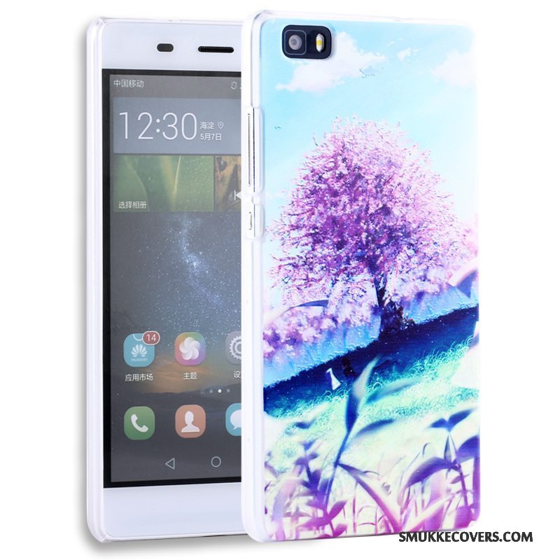 Etui Huawei P8 Lite Relief Telefonungdom, Cover Huawei P8 Lite Beskyttelse Lilla