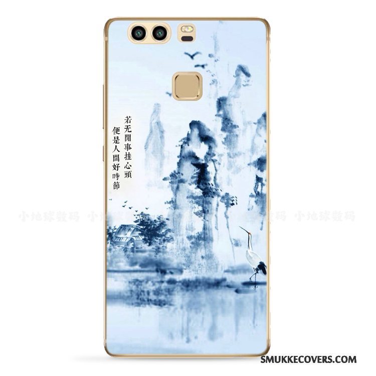 Etui Huawei P9 Plus Beskyttelse Blæk Kinesisk Stil, Cover Huawei P9 Plus Silikone Trend Scenery