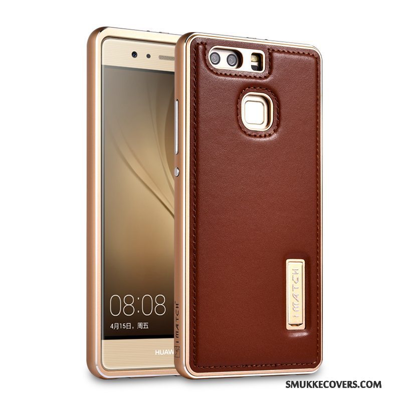 Etui Huawei P9 Plus Læder Telefonmesh, Cover Huawei P9 Plus Metal Anti-fald Business