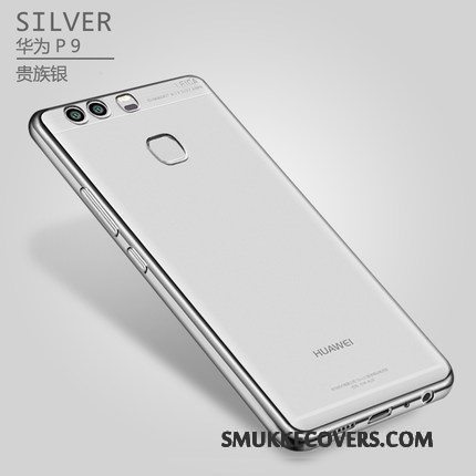 Etui Huawei P9 Plus Silikone Sølv Tynd, Cover Huawei P9 Plus Beskyttelse Gennemsigtig Telefon