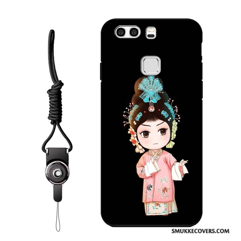 Etui Huawei P9 Relief Hua Dan Af Personlighed, Cover Huawei P9 Vintage Telefonelskeren