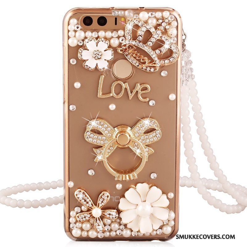 Etui Huawei P9 Strass Guld Ring, Cover Huawei P9 Beskyttelse Telefon