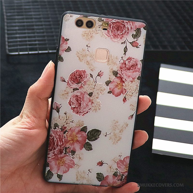 Etui Huawei P9 Tasker Kinesisk Stil Anti-fald, Cover Huawei P9 Relief Telefonnubuck