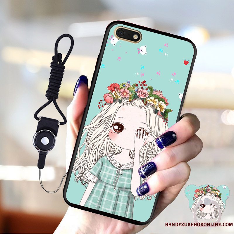 Etui Huawei Y5 2018 Blød Telefonblå, Cover Huawei Y5 2018 Mode