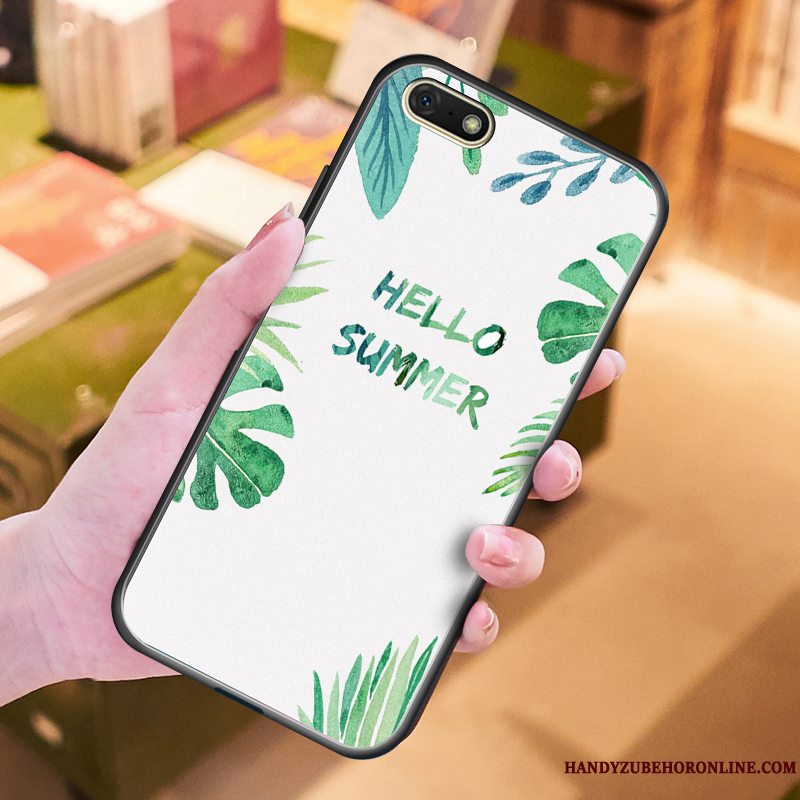 Etui Huawei Y5 2018 Silikone Ungdom Hængende Ornamenter, Cover Huawei Y5 2018 Blød Telefongrøn