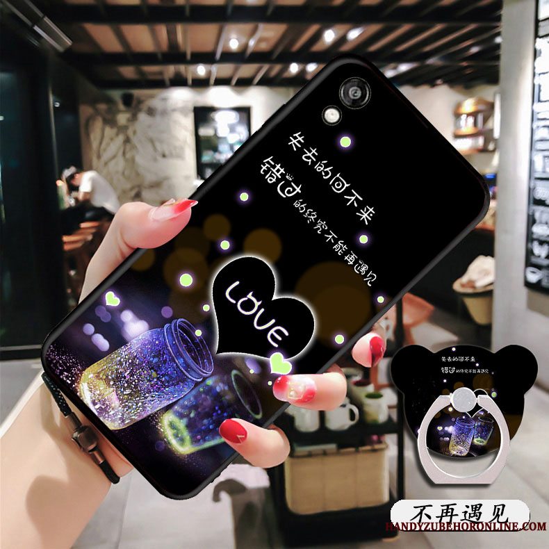 Etui Huawei Y5 2019 Tasker Anti-fald Telefon, Cover Huawei Y5 2019 Beskyttelse Lilla Hængende Ornamenter