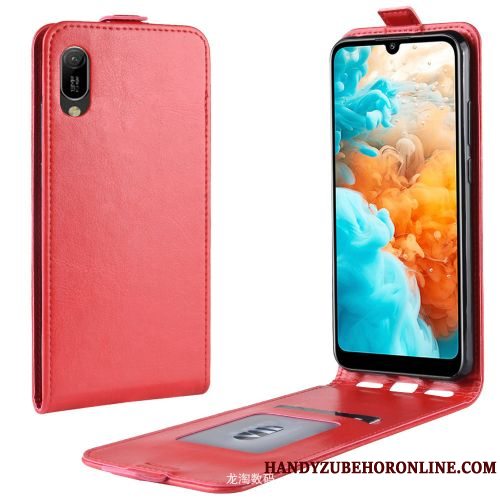 Etui Huawei Y6 2019 Beskyttelse Trend Rød, Cover Huawei Y6 2019 Tegnebog Telefonsimple