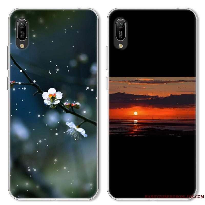 Etui Huawei Y6 2019 Cartoon Anti-fald Af Personlighed, Cover Huawei Y6 2019 Kreativ Sort Telefon