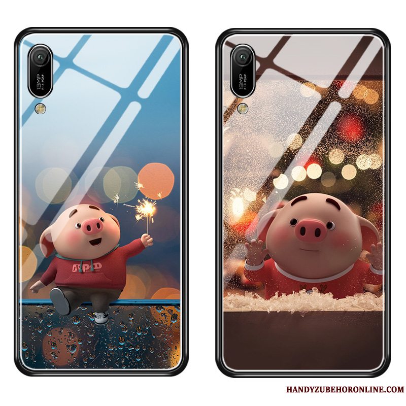 Etui Huawei Y6 2019 Cartoon Telefonanti-fald, Cover Huawei Y6 2019 Tasker Net Red Lille Sektion