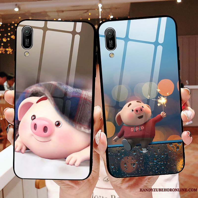 Etui Huawei Y6 2019 Kreativ Af Personlighed Lille Sektion, Cover Huawei Y6 2019 Blød Net Red Blå