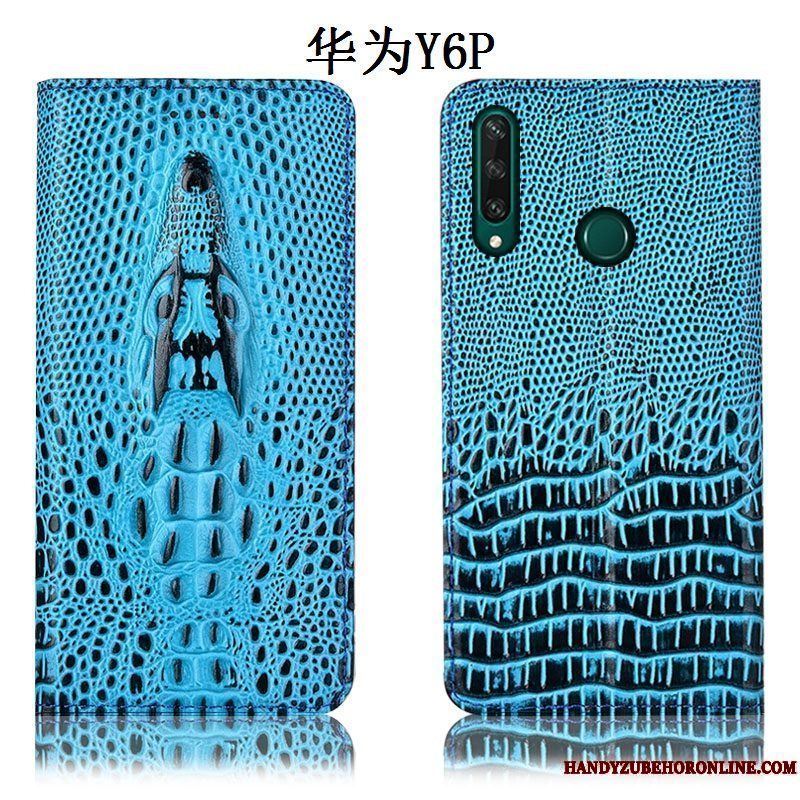 Etui Huawei Y6p Beskyttelse Telefonblå, Cover Huawei Y6p Tasker Anti-fald