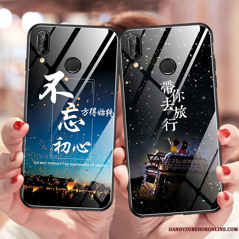 Etui Huawei Y7 2019 Tasker Af Personlighed Glas, Cover Huawei Y7 2019 Blød Anti-fald Telefon