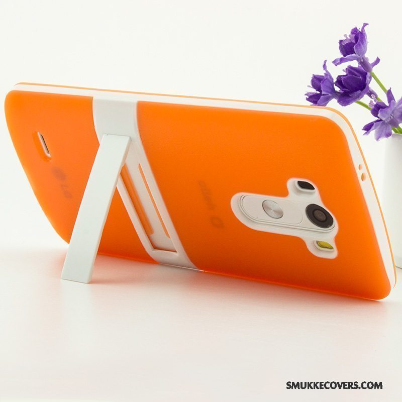 Etui Lg G3 Support Telefontrend, Cover Lg G3 Beskyttelse Tynd Orange