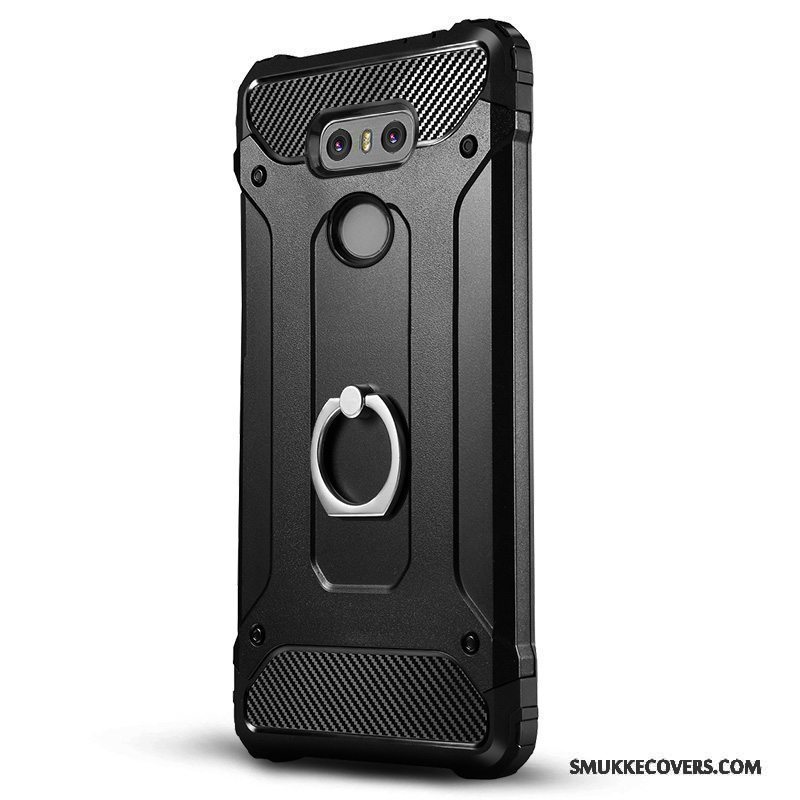 Etui Lg G6 Beskyttelse Sort Anti-fald, Cover Lg G6 Silikone Ring Trend