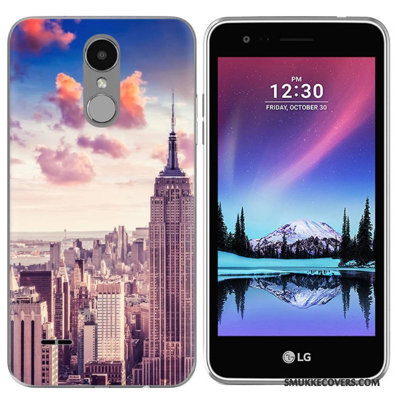 Etui Lg K4 2017 Kreativ Lilla Europa, Cover Lg K4 2017 Silikone Scenery Telefon