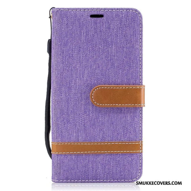 Etui Lg K8 Beskyttelse Lilla Denim, Cover Lg K8 Folio