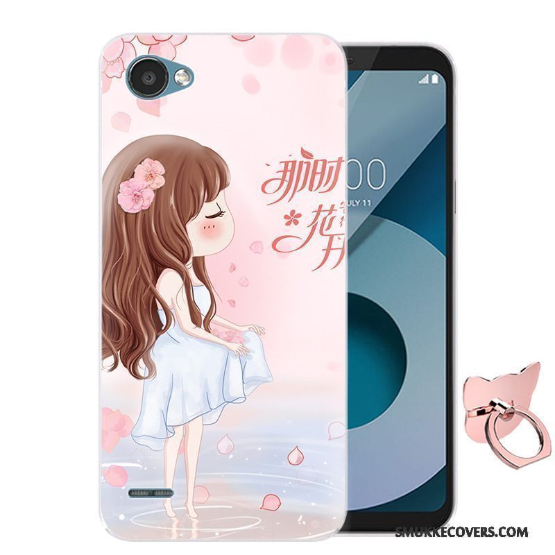 Etui Lg Q6 Silikone Telefonpulver, Cover Lg Q6 Blød Rød Anti-fald