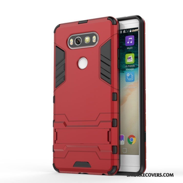 Etui Lg V20 Support Rød Telefon, Cover Lg V20 Beskyttelse Anti-fald Af Personlighed