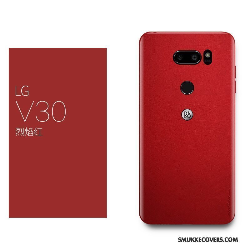 Etui Lg V30 Beskyttelse Rød Tynd, Cover Lg V30 Luksus Telefon