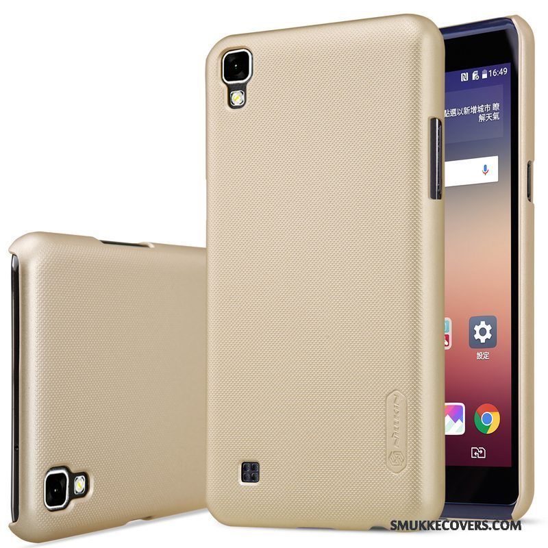 Etui Lg X Power Beskyttelse Nubuck Skridsikre, Cover Lg X Power Guld Hård