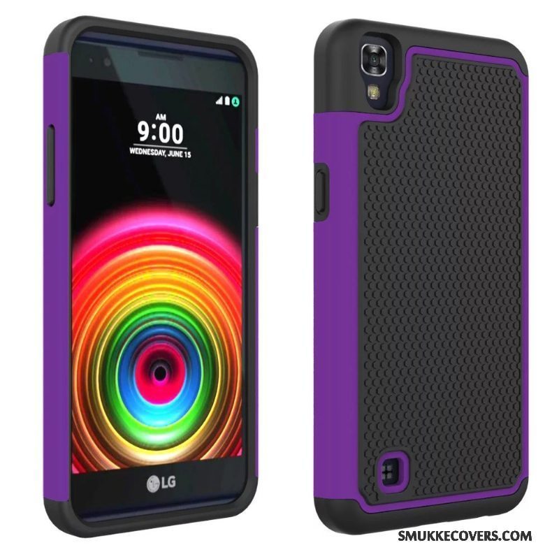 Etui Lg X Power Beskyttelse Skridsikre Lilla, Cover Lg X Power Blød Telefonanti-fald