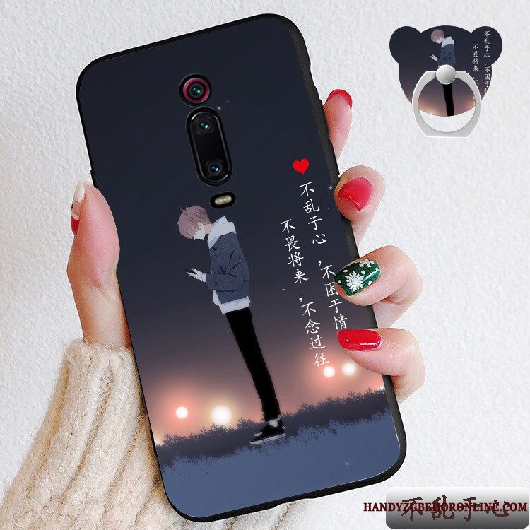 Etui Mi 9t Pro Cartoon Nubuck Telefon, Cover Mi 9t Pro Silikone Lille Sektion Hjerte