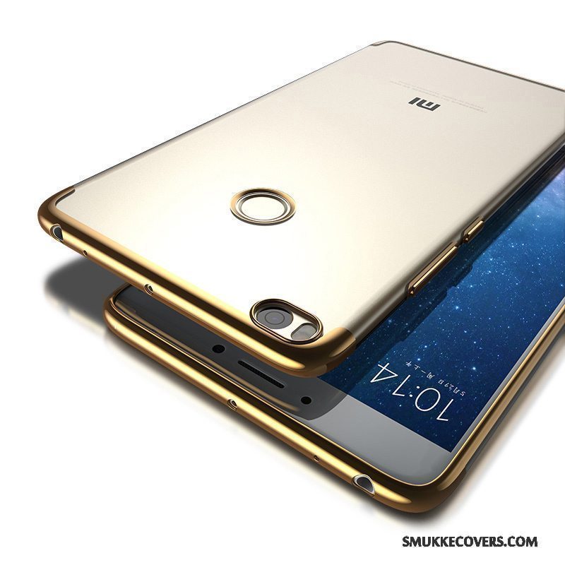 Etui Mi Max 2 Silikone Guld Tynd, Cover Mi Max 2 Tasker Af Personlighed Rotte