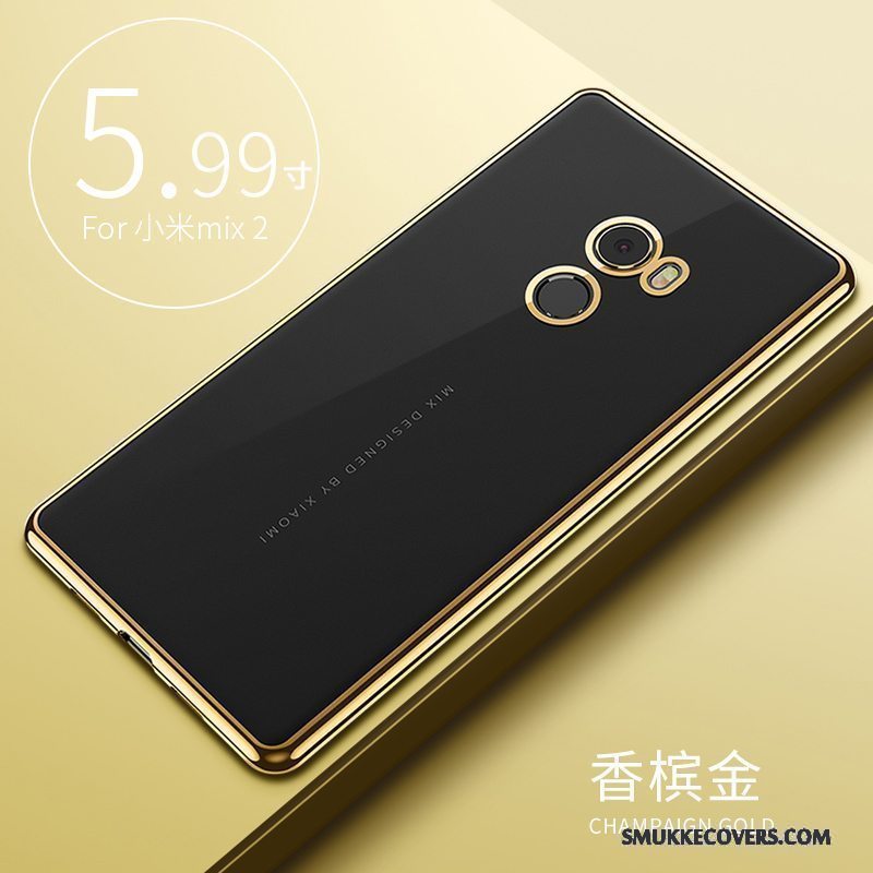 Etui Mi Mix 2 Beskyttelse Anti-fald Tynd, Cover Mi Mix 2 Tasker Lille Sektion Guld